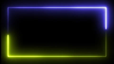 Abstract seamless looped neon rectangle frame animation background Stock Footage 265411881