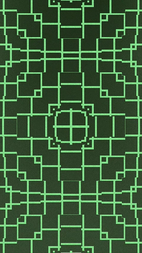 Abstract Seamless Looping Animation with Light Green Geometric Shapes on Da.. Stock Footage 302242293