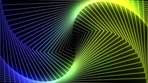 Abstract seamless looping animation of neon, glowing lamps. Stock Footage 251538555