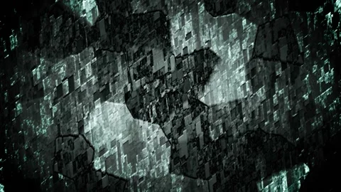 Abstract seamless looping motion features a dark and noisy texture with slowly Stock Footage 160602968