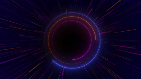 Abstract Seamless Looping Neon Light Burst Animation Stock Footage 345660008