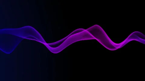 Abstract seamless looping purple and blue gradient wave Stock Footage 345659979