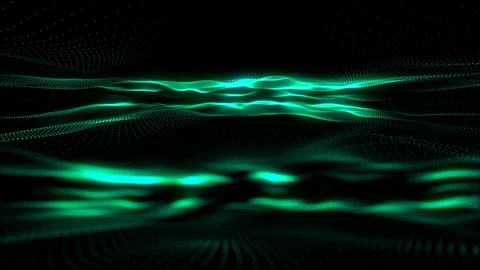Abstract seamless looping teal digital wave form Stock Footage 345625442