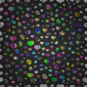 Abstract seamless love pattern. Girlish repeated backdrop with hearts, drawing i Illustration