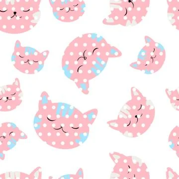 Abstract seamless magic pattern on black background with pink, blue, purple n Illustrazione stock