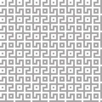 Abstract seamless maze pattern. Geometric silver and white background design Stock Illustration