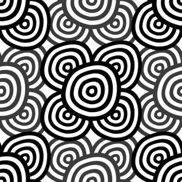 Abstract seamless monochrome Stock Illustration