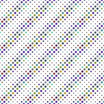 Abstract seamless multicolored geometrical dot pattern background Stock Illustration