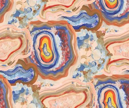 Abstract seamless multicolored pattern with multicolored mineral texture Illustrazione stock
