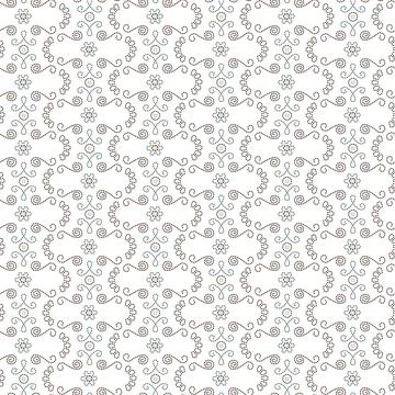Abstract seamless needlework pattern with flowers. Rustic floral simple pattern Stock Illustration
