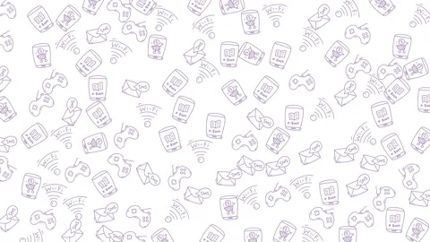 Abstract seamless network communication entertainment technology pattern on.. Stock Footage 333833956