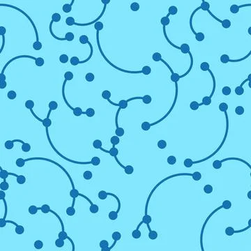 Abstract seamless Neural pattern in light blue tones. Ideal for technology,.. Illustrazione stock