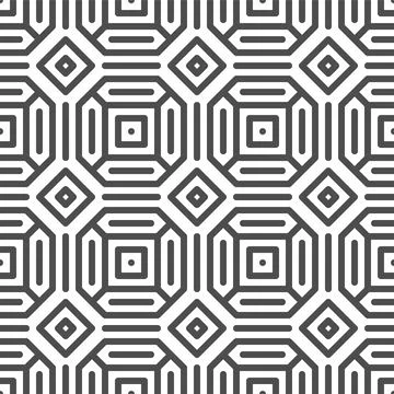 Abstract seamless octagon hexagon square shapes pattern Illustration