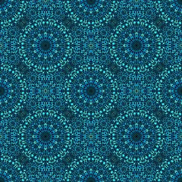 Abstract seamless oriental gem stone mandala pattern background design Stock Illustration