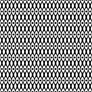 Abstract seamless ornament. Black and white pattern. Stock Illustration