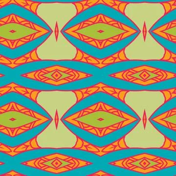 Abstract seamless ornament pattern. the kaleidoscope effect. Ethnic damask mo 스톡 일러스트