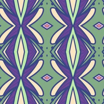 Abstract seamless ornament pattern. the kaleidoscope effect. Ethnic damask mo Stockillustratie