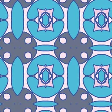 Abstract seamless ornament pattern. the kaleidoscope effect. Ethnic damask mo Illustrazione stock