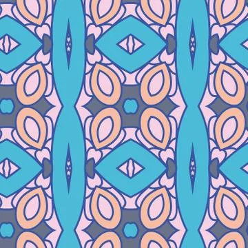 Abstract seamless ornament pattern. the kaleidoscope effect. Ethnic damask mo Stockillustratie