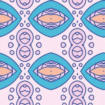 Abstract seamless ornament pattern. the kaleidoscope effect. Ethnic damask mo イラスト素材