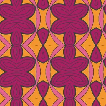 Abstract seamless ornament pattern. the kaleidoscope effect. Ethnic damask mo Illustrazione stock