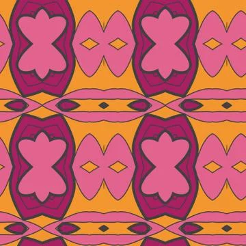 Abstract seamless ornament pattern. the kaleidoscope effect. Ethnic damask mo Illustrazione stock
