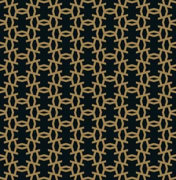 Abstract seamless ornament pattern vector illustration woth gold color Stock Illustration