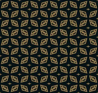 Abstract seamless ornament pattern vector illustration woth gold color Stock Illustration