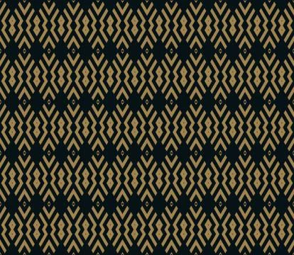 Abstract seamless ornament pattern vector illustration woth gold color Stock Illustration
