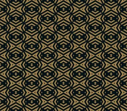 Abstract seamless ornament pattern vector illustration woth gold color Stock Illustration