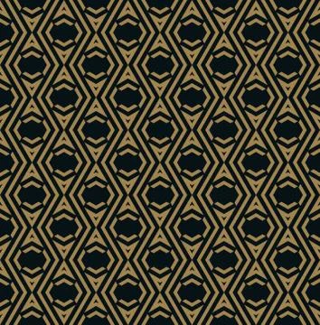 Abstract seamless ornament pattern vector illustration woth gold color Stock Illustration