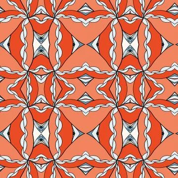 Abstract seamless ornament pattern.kaleidoscope effect. Stock Illustration