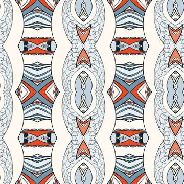 Abstract seamless ornament pattern.kaleidoscope effect. Illustrazione stock