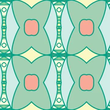 Abstract seamless ornament pattern.kaleidoscope effect. Illustrazione stock