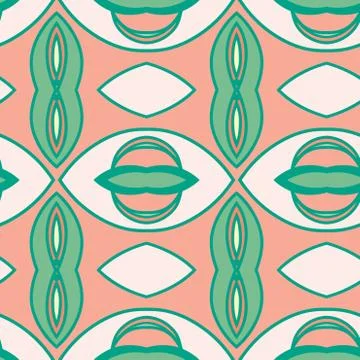 Abstract seamless ornament pattern.kaleidoscope effect. Stockillustratie