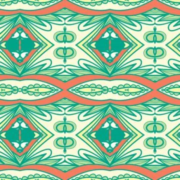 Abstract seamless ornament pattern.kaleidoscope effect. 스톡 일러스트
