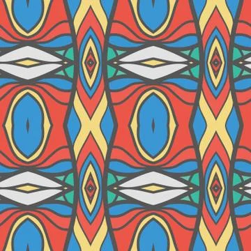Abstract seamless ornament pattern.kaleidoscope effect. Illustrazione stock