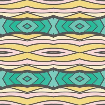Abstract seamless ornament pattern.kaleidoscope effect. Illustrazione stock