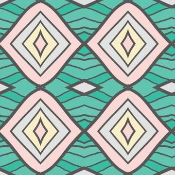 Abstract seamless ornament pattern.kaleidoscope effect. Illustrazione stock