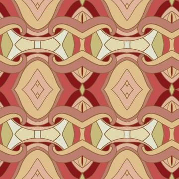 Abstract seamless ornament pattern.kaleidoscope effect. イラスト素材