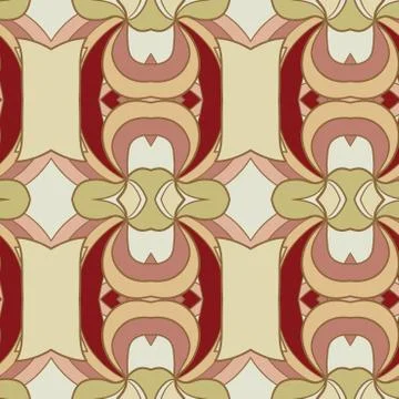 Abstract seamless ornament pattern.kaleidoscope effect. Illustrazione stock
