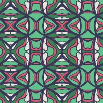 Abstract seamless ornament pattern.kaleidoscope effect. Stock Illustration