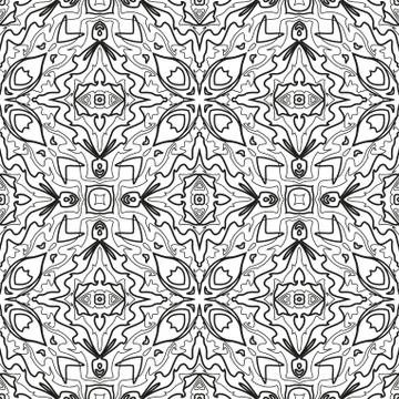 Abstract seamless outline pattern Stock Illustration