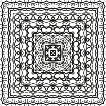 Abstract seamless outline pattern Stock Illustration