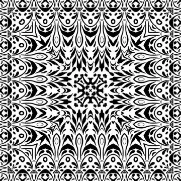 Abstract seamless outline pattern Stock Illustration
