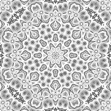 Abstract seamless outline pattern Stock Illustration