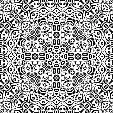 Abstract seamless outline pattern Stock Illustration