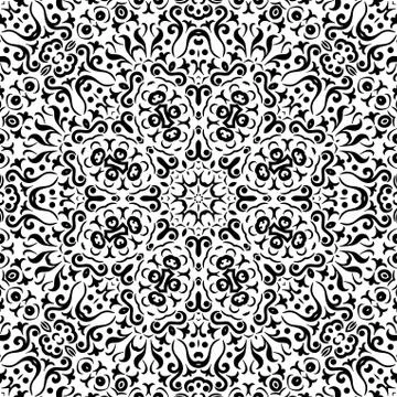 Abstract seamless outline pattern Stock Illustration