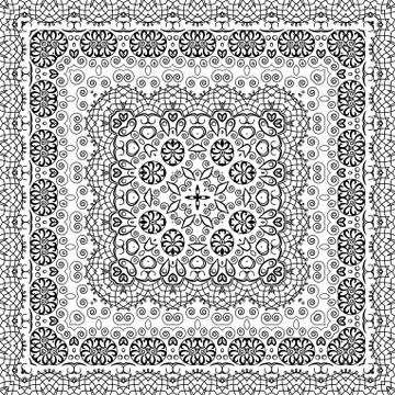 Abstract seamless outline pattern Stock Illustration