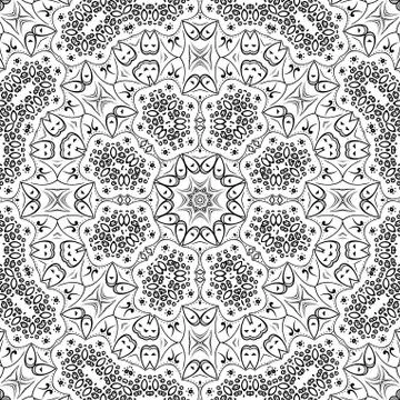 Abstract seamless outline pattern Stock-Illustration